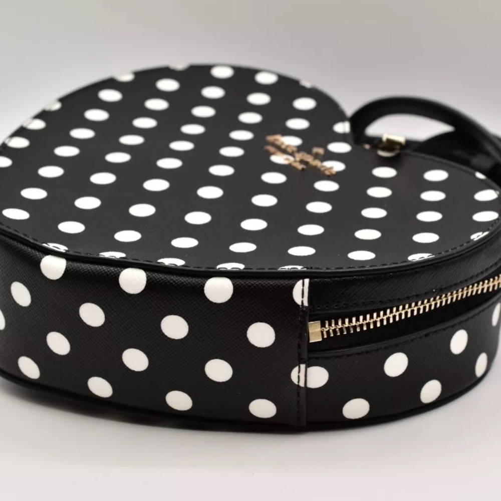 Kate Spade purse Love Shack Heart handbag crossbody in polka dots NWT - Picture 4 of 10
